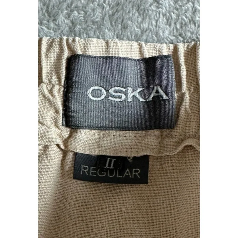 Oska Linen Maxi Skirt Size 2 (30 in Waist) Tan Minimalist Old Money Coastal Chic - Picture 6 of 8